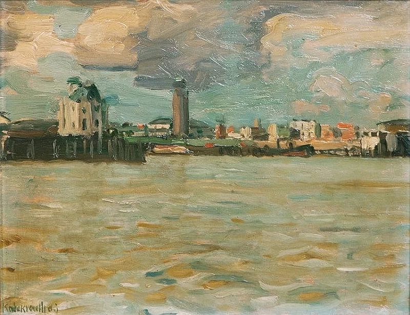 Leopold von Kalckreuth-20-Il molo 'Alte Liebe' a Cuxhaven